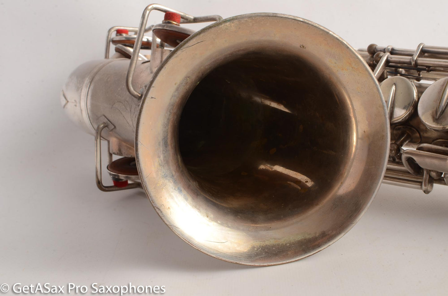 Buescher True Tone Alto Saxophone 1 Neck 196723 Silver Plate Fair Condition
