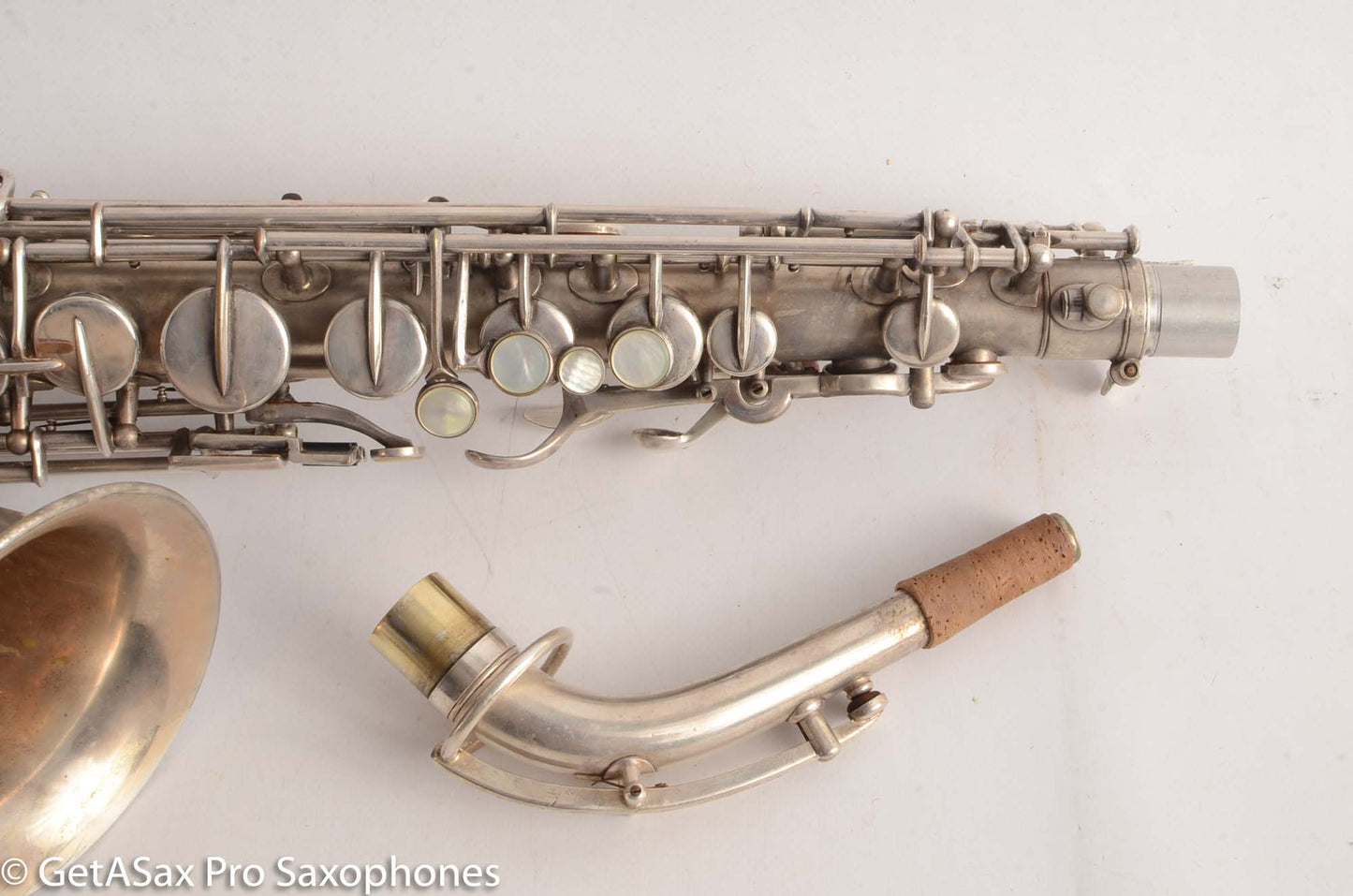 Buescher True Tone Alto Saxophone 1 Neck 196723 Silver Plate Fair Condition