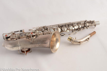 Buescher True Tone Alto Saxophone 1 Neck 196723 Silver Plate Fair Condition