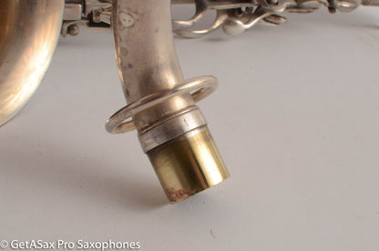 Buescher True Tone Alto Saxophone 1 Neck 196723 Silver Plate Fair Condition