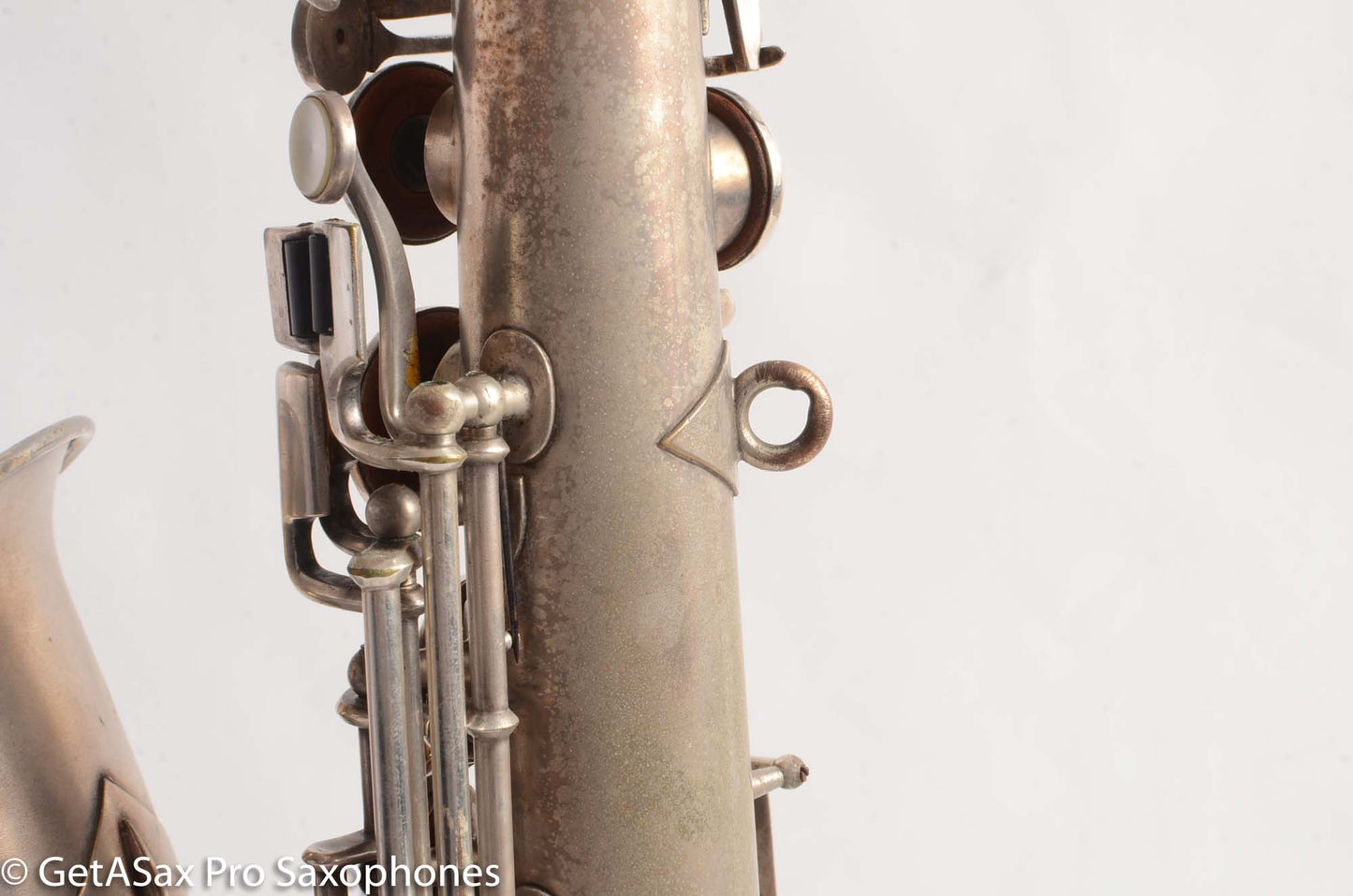 Buescher True Tone Alto Saxophone 1 Neck 196723 Silver Plate Fair Condition