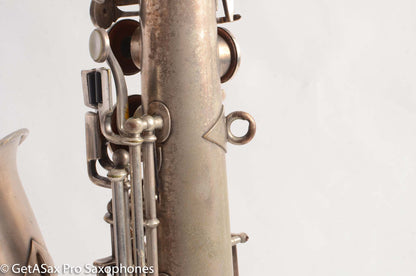 Buescher True Tone Alto Saxophone 1 Neck 196723 Silver Plate Fair Condition