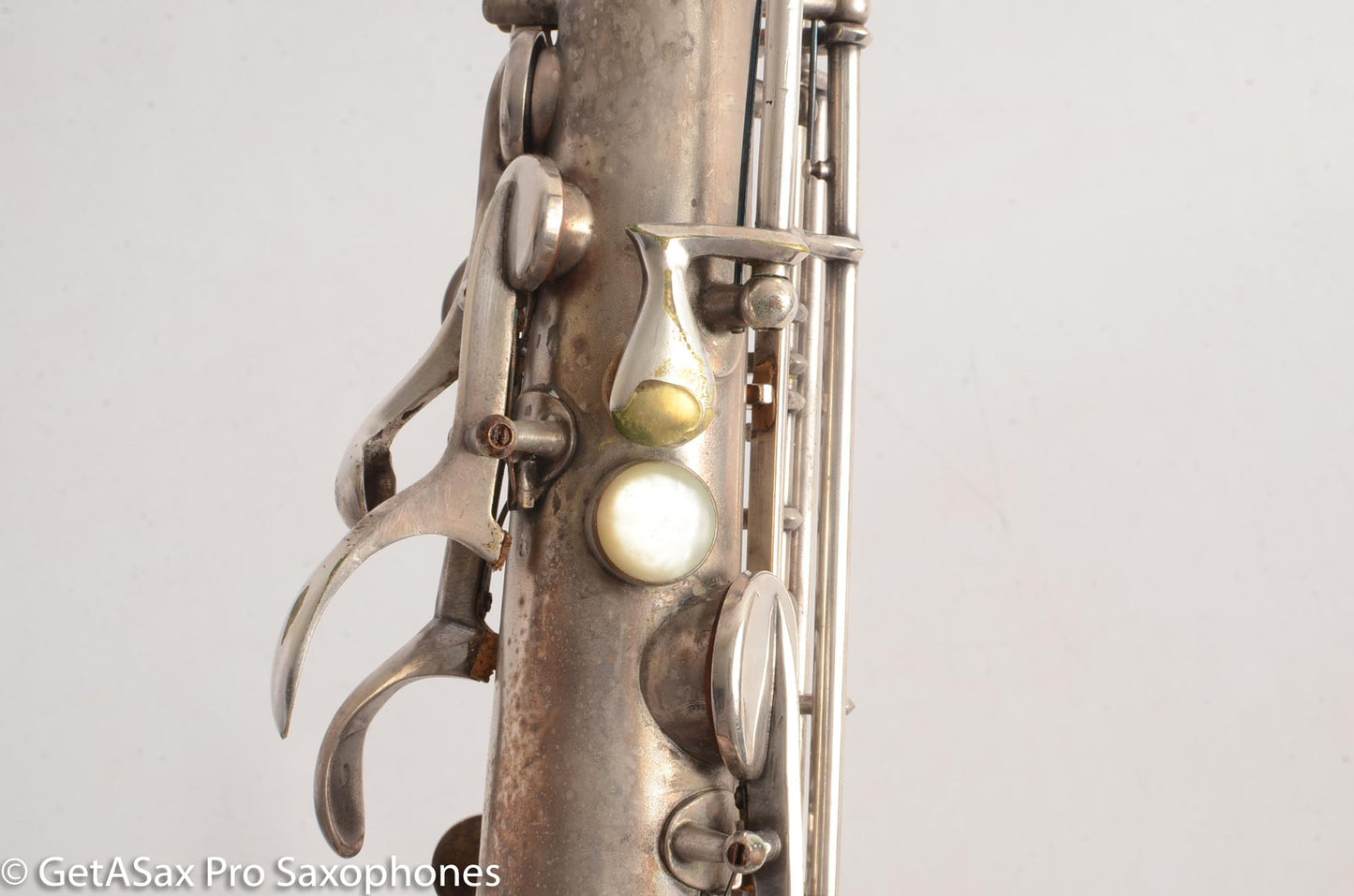 Buescher True Tone Alto Saxophone 1 Neck 196723 Silver Plate Fair Condition