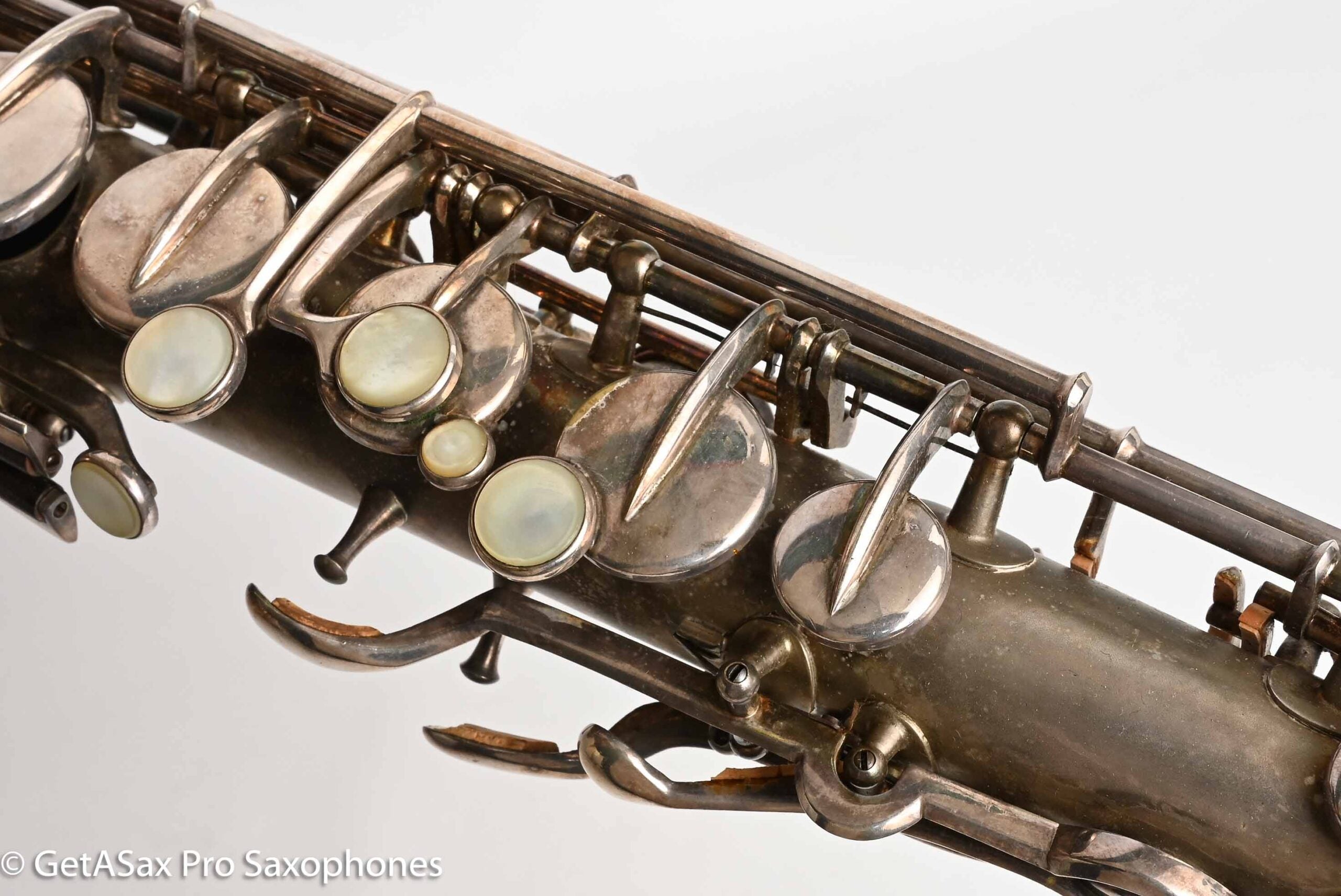 Buescher True Tone C Melody Saxophone Original Silver Old Pads