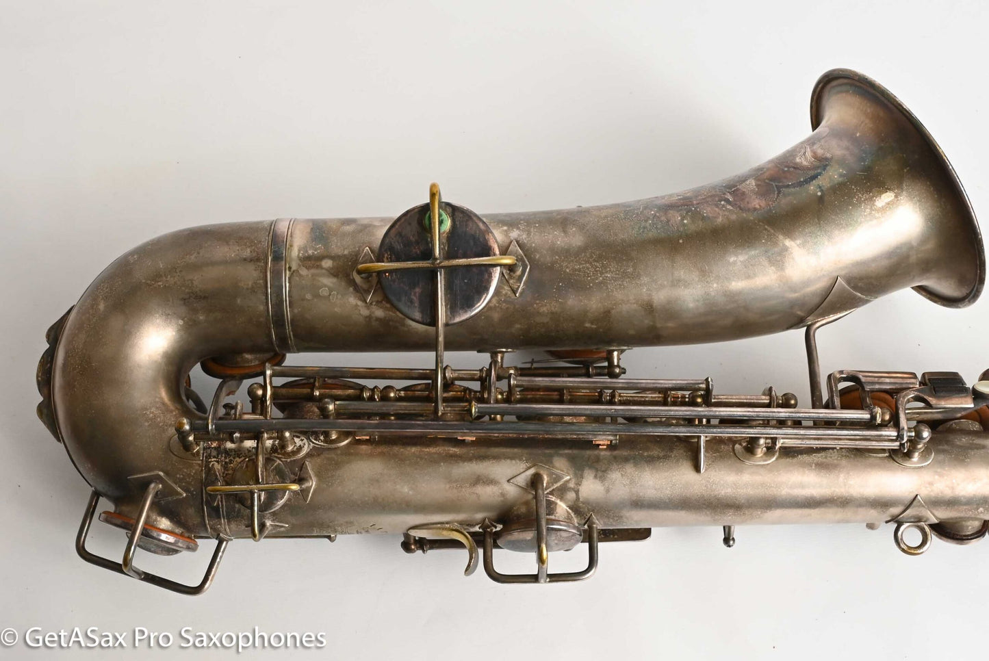 Buescher True Tone C Melody Saxophone Original Silver Old Pads 117561