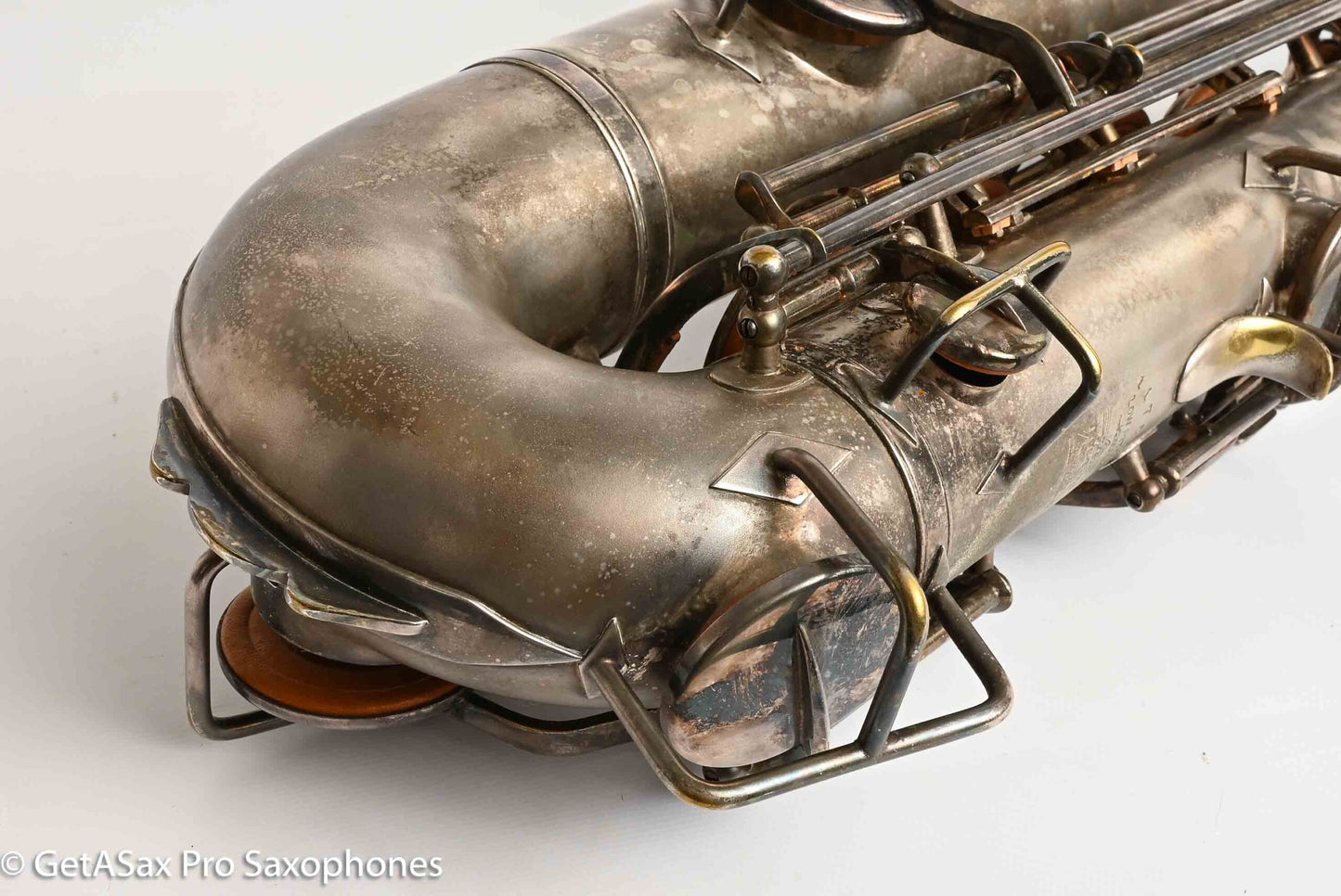 Buescher True Tone C Melody Saxophone Original Silver Old Pads 117561