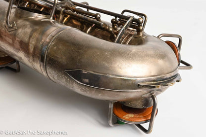 Buescher True Tone C Melody Saxophone Original Silver Old Pads 117561
