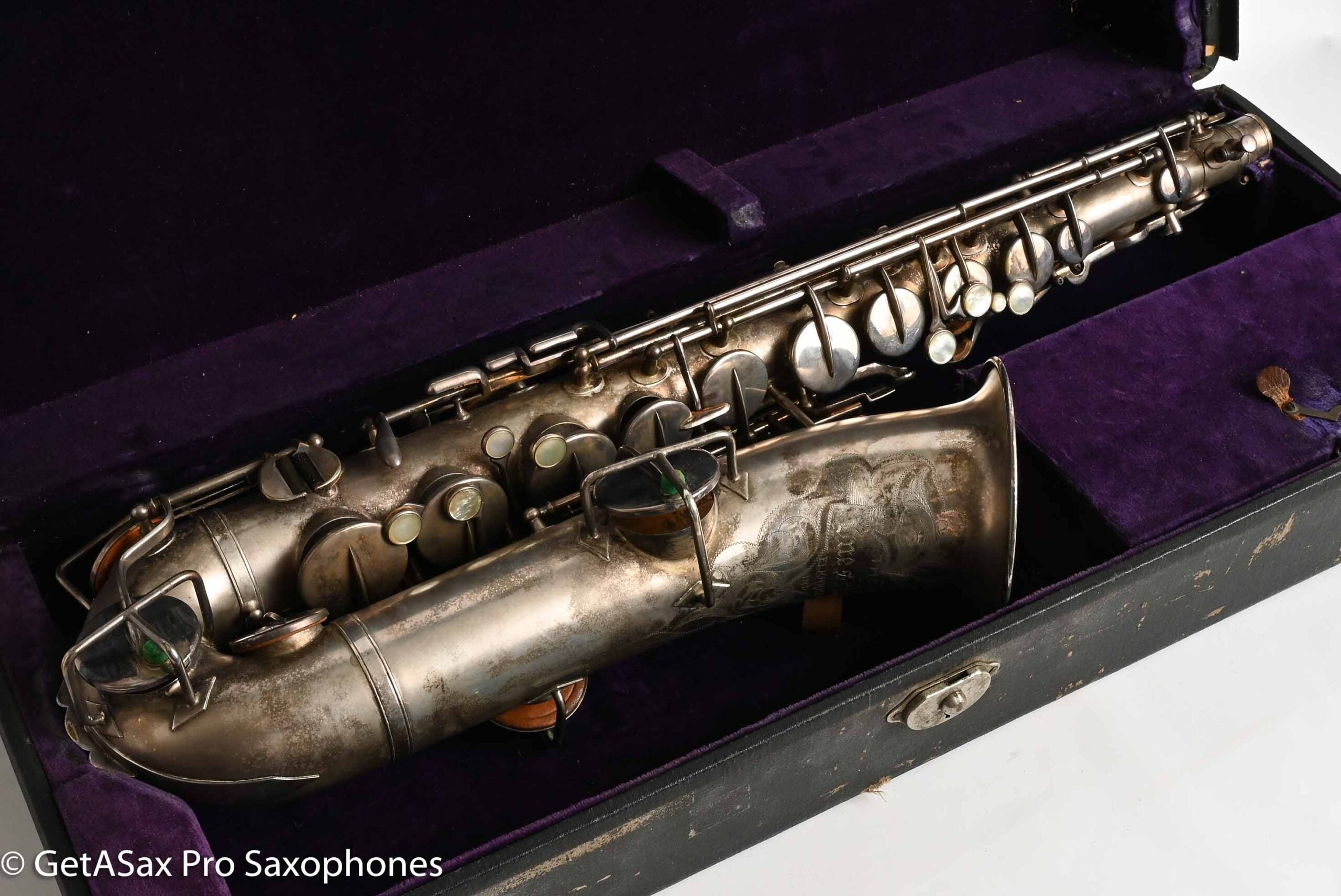 Buescher True Tone C Melody Saxophone Original Silver Old Pads