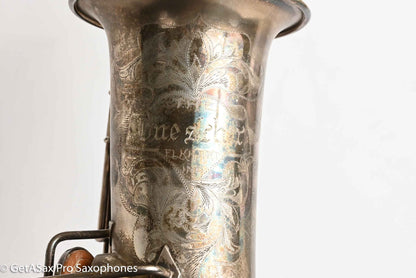 Buescher True Tone C Melody Saxophone Original Silver Old Pads 117561