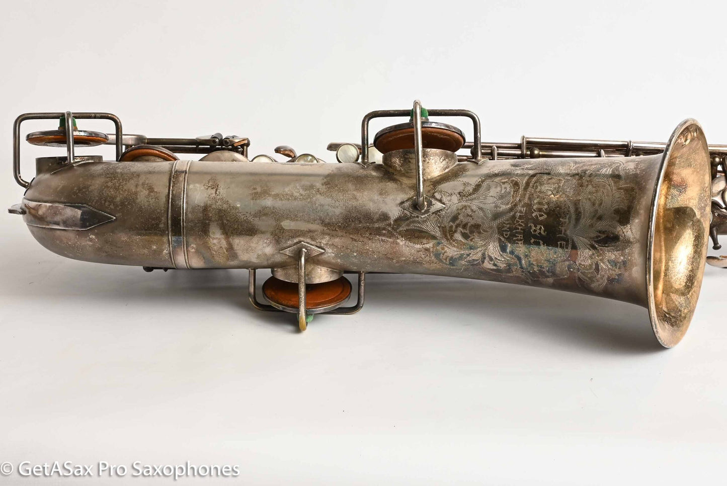 Buescher True Tone C Melody Saxophone Original Silver Old Pads 117561