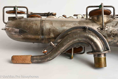 Buescher True Tone C Melody Saxophone Original Silver Old Pads 117561