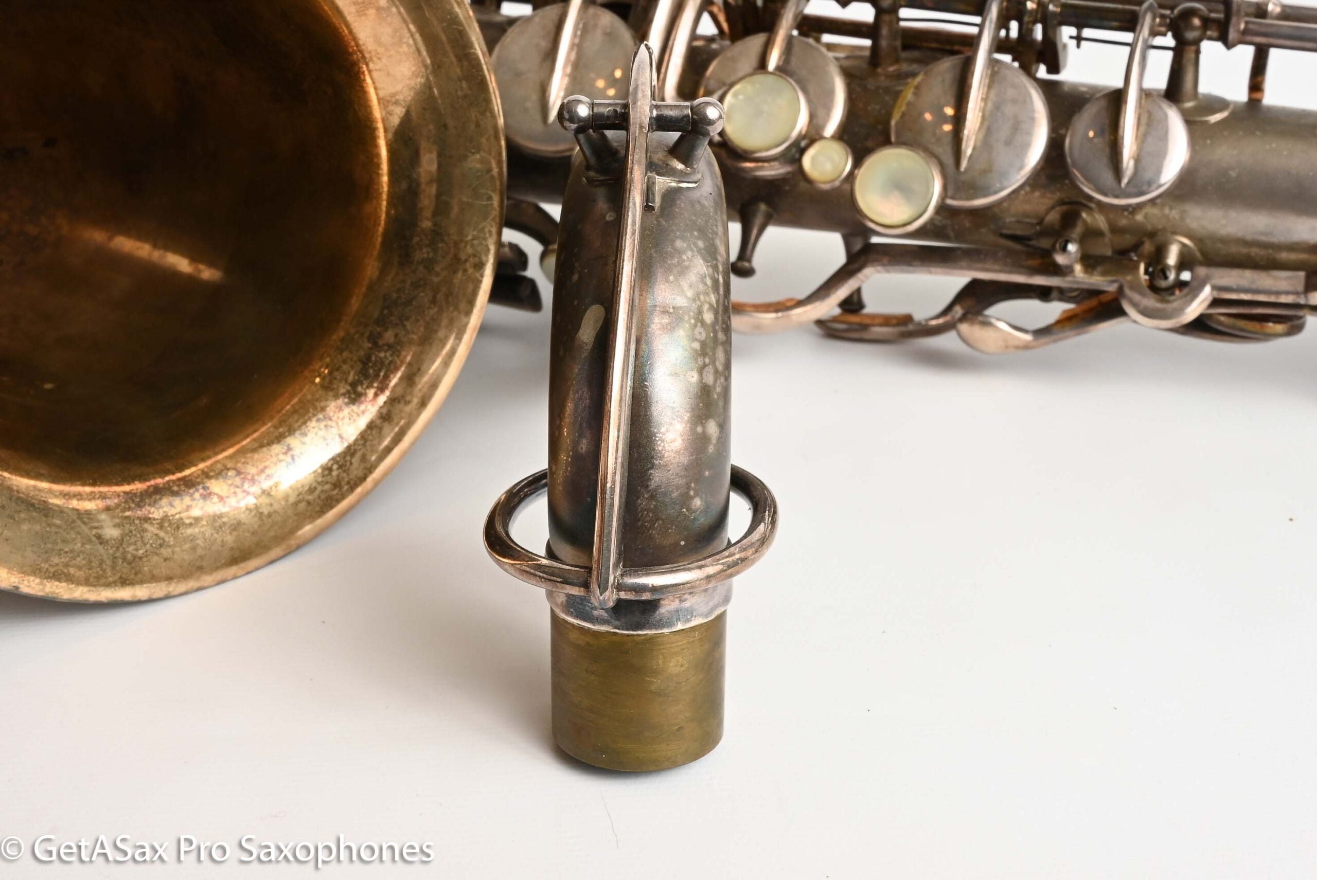 Buescher True Tone C Melody Saxophone Original Silver Old Pads