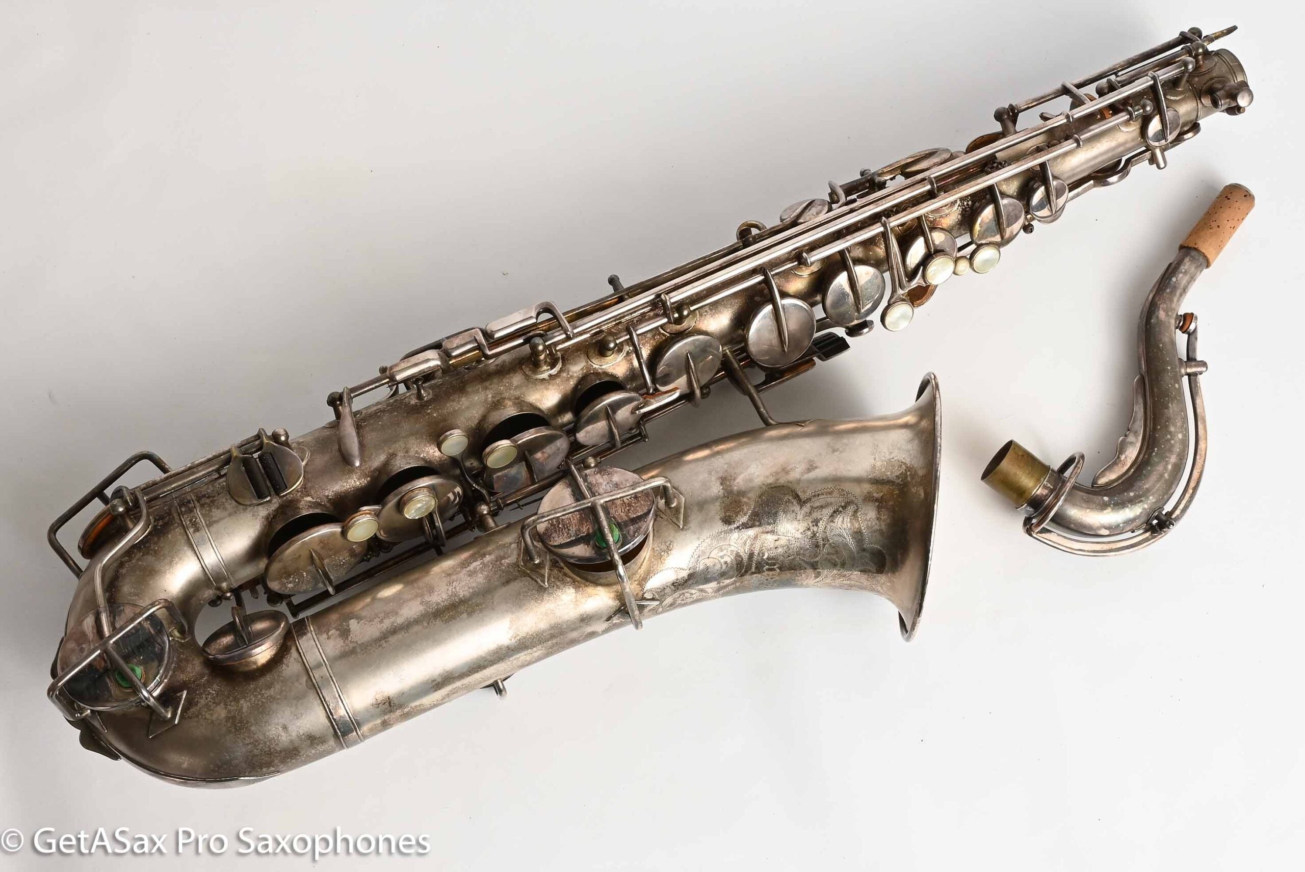 Buescher True Tone C Melody Saxophone Original Silver Old Pads