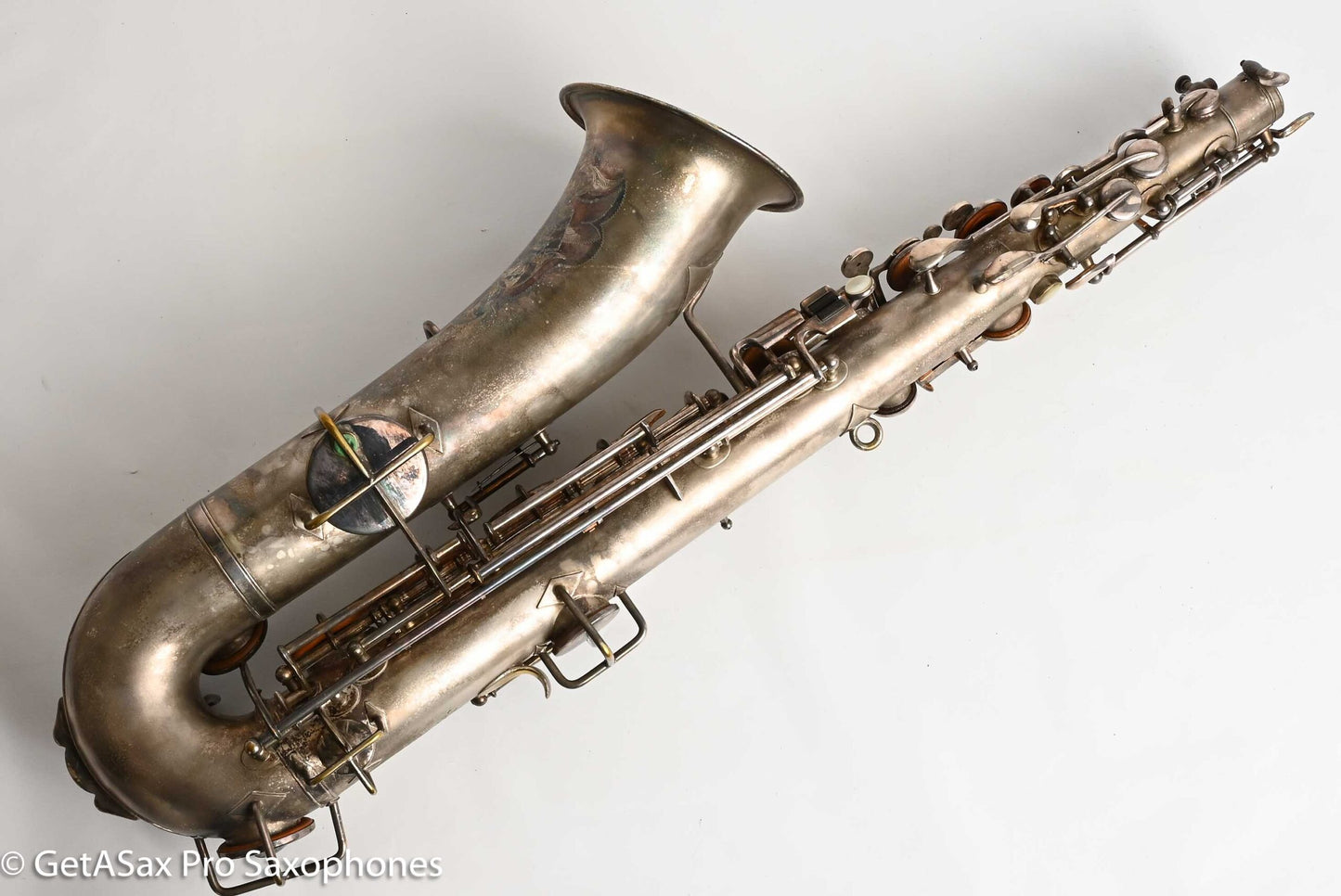 Buescher True Tone C Melody Saxophone Original Silver Old Pads 117561