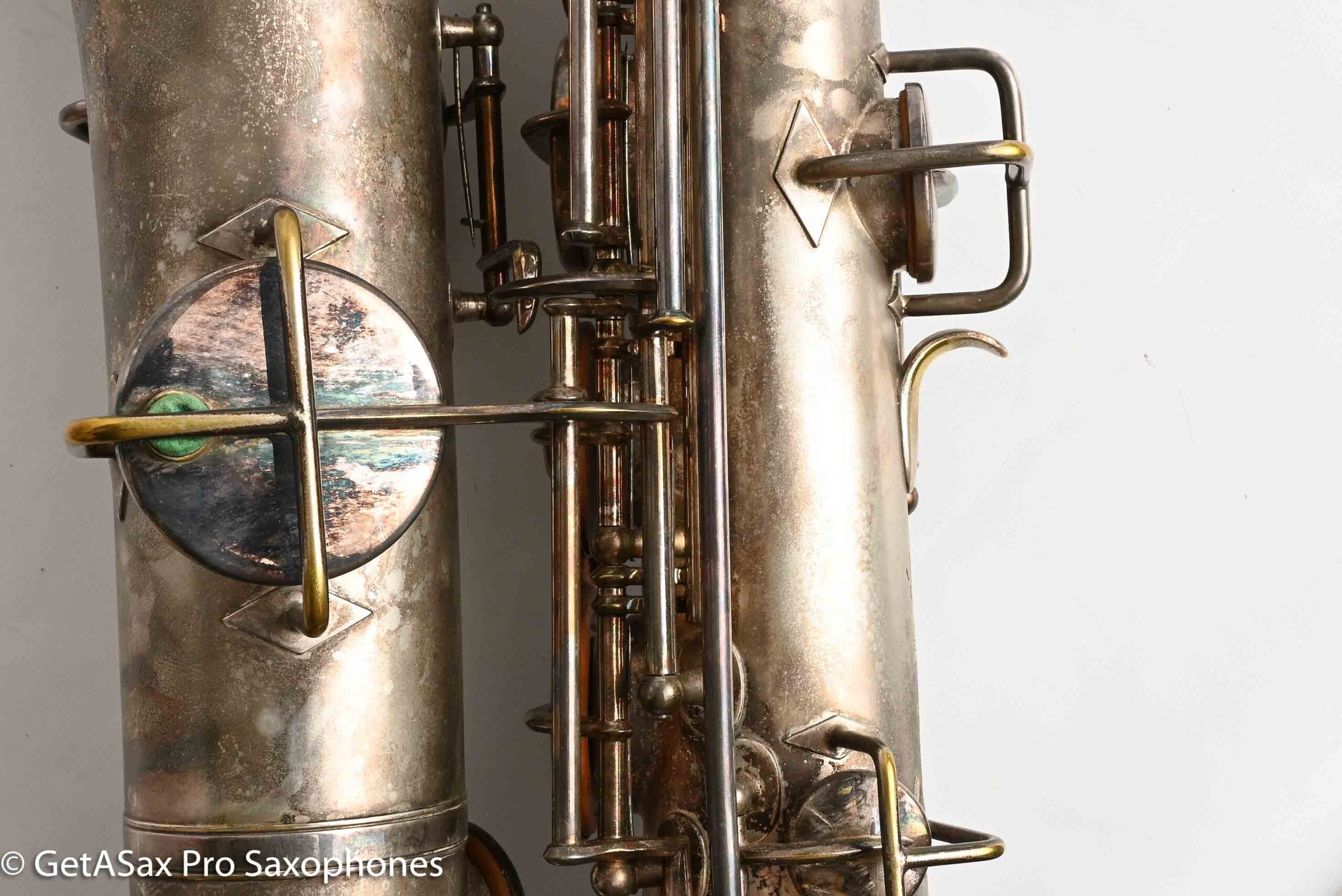 Buescher True Tone C Melody Saxophone Original Silver Old Pads