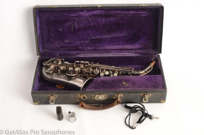 Buescher True Tone Curved Soprano High F Original Silver Excellent Condition 215581