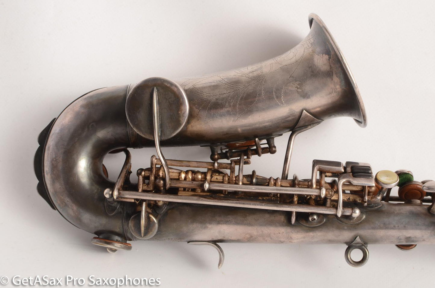 Buescher True Tone Curved Soprano High F Original Silver Excellent Condition 215581