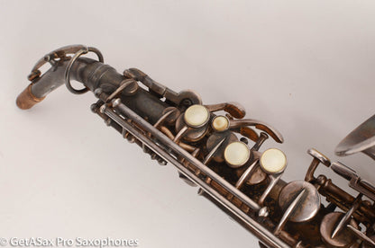 Buescher True Tone Curved Soprano High F Original Silver Excellent Condition 215581