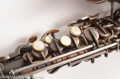 Buescher True Tone Curved Soprano High F Original Silver Excellent Condition 215581