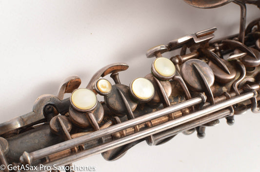 Buescher True Tone Curved Soprano High F Original Silver Excellent Condition 215581