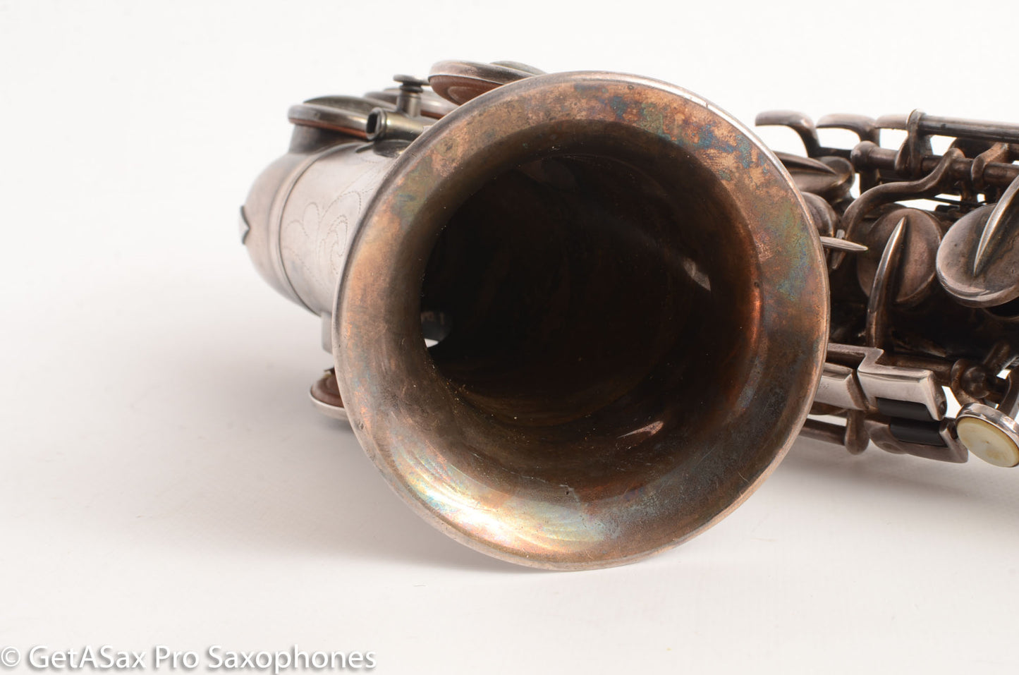 Buescher True Tone Curved Soprano High F Original Silver Excellent Condition 215581