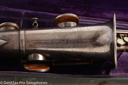 Buescher True Tone Curved Soprano High F Original Silver Excellent Condition 215581