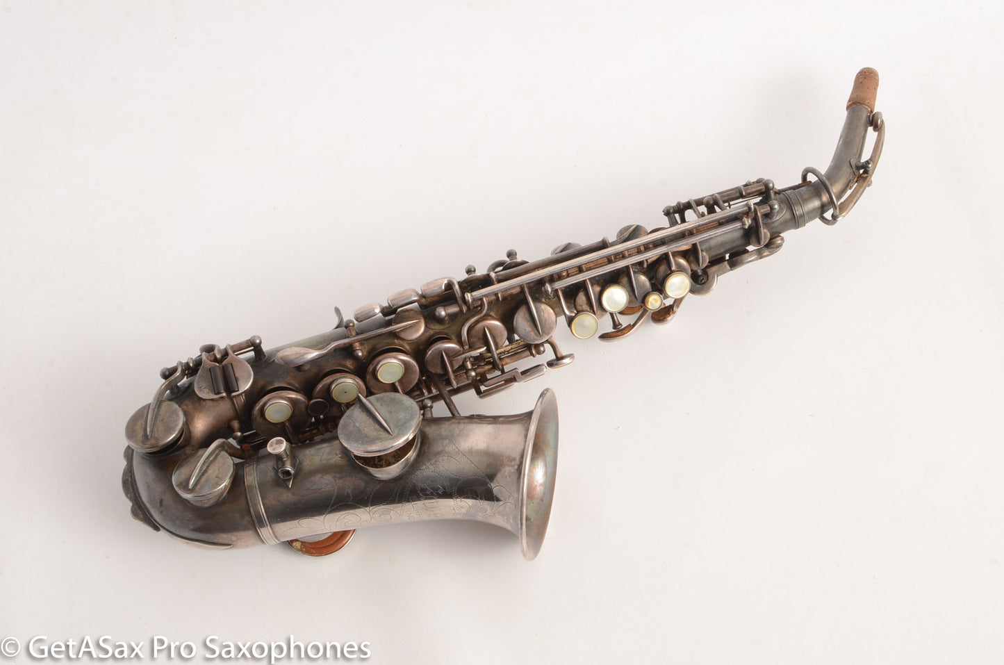 Buescher True Tone Curved Soprano High F Original Silver Excellent Condition 215581