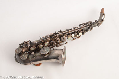Buescher True Tone Curved Soprano High F Original Silver Excellent Condition 215581