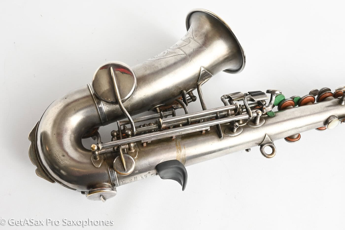 Buescher True Tone Curved Soprano Plays Great! High Eb 2 Cases 94387