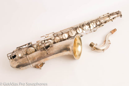 Buescher True Tone Series IV Tenor Saxophone Original Silver Plate 237689