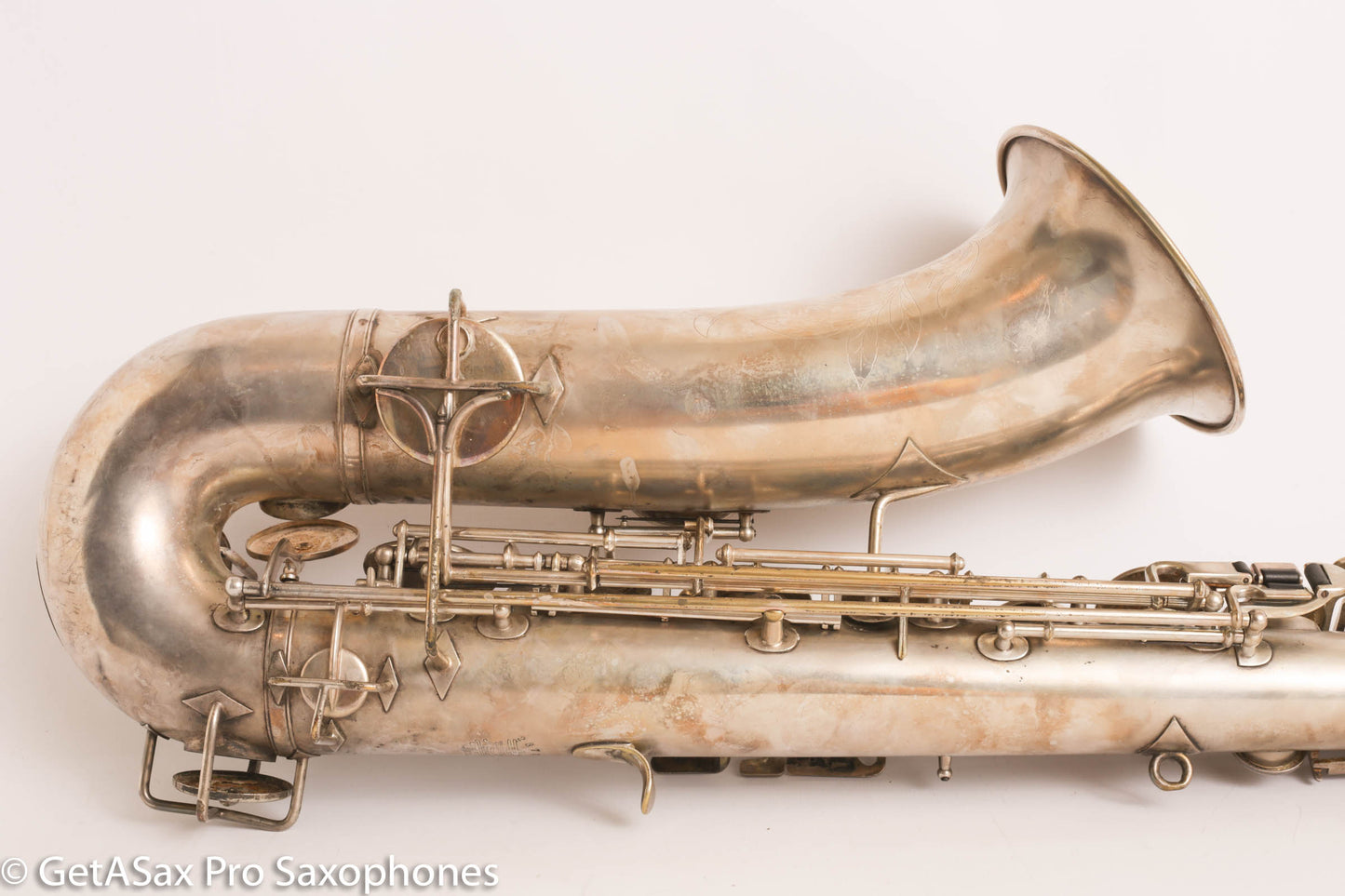 Buescher True Tone Series IV Tenor Saxophone Original Silver Plate 237689