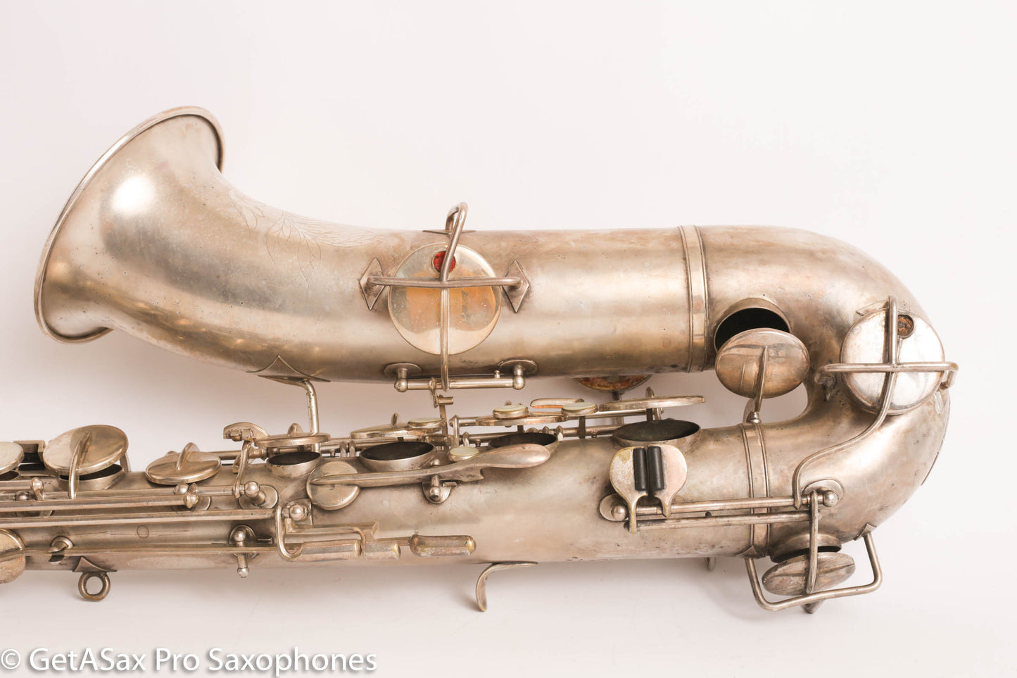 Buescher True Tone Series IV Tenor Saxophone Original Silver Plate 237689