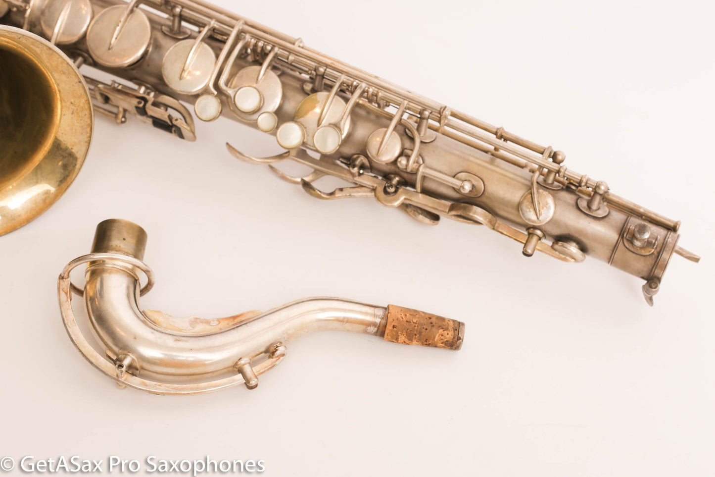 Buescher True Tone Series IV Tenor Saxophone Original Silver Plate 237689