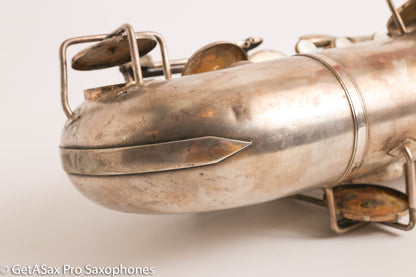 Buescher True Tone Series IV Tenor Saxophone Original Silver Plate 237689