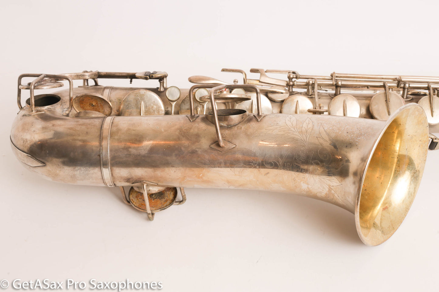 Buescher True Tone Series IV Tenor Saxophone Original Silver Plate 237689