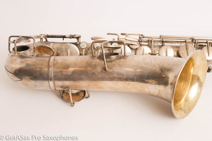 Buescher True Tone Series IV Tenor Saxophone Original Silver Plate 237689