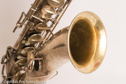 Buescher True Tone Series IV Tenor Saxophone Original Silver Plate 237689