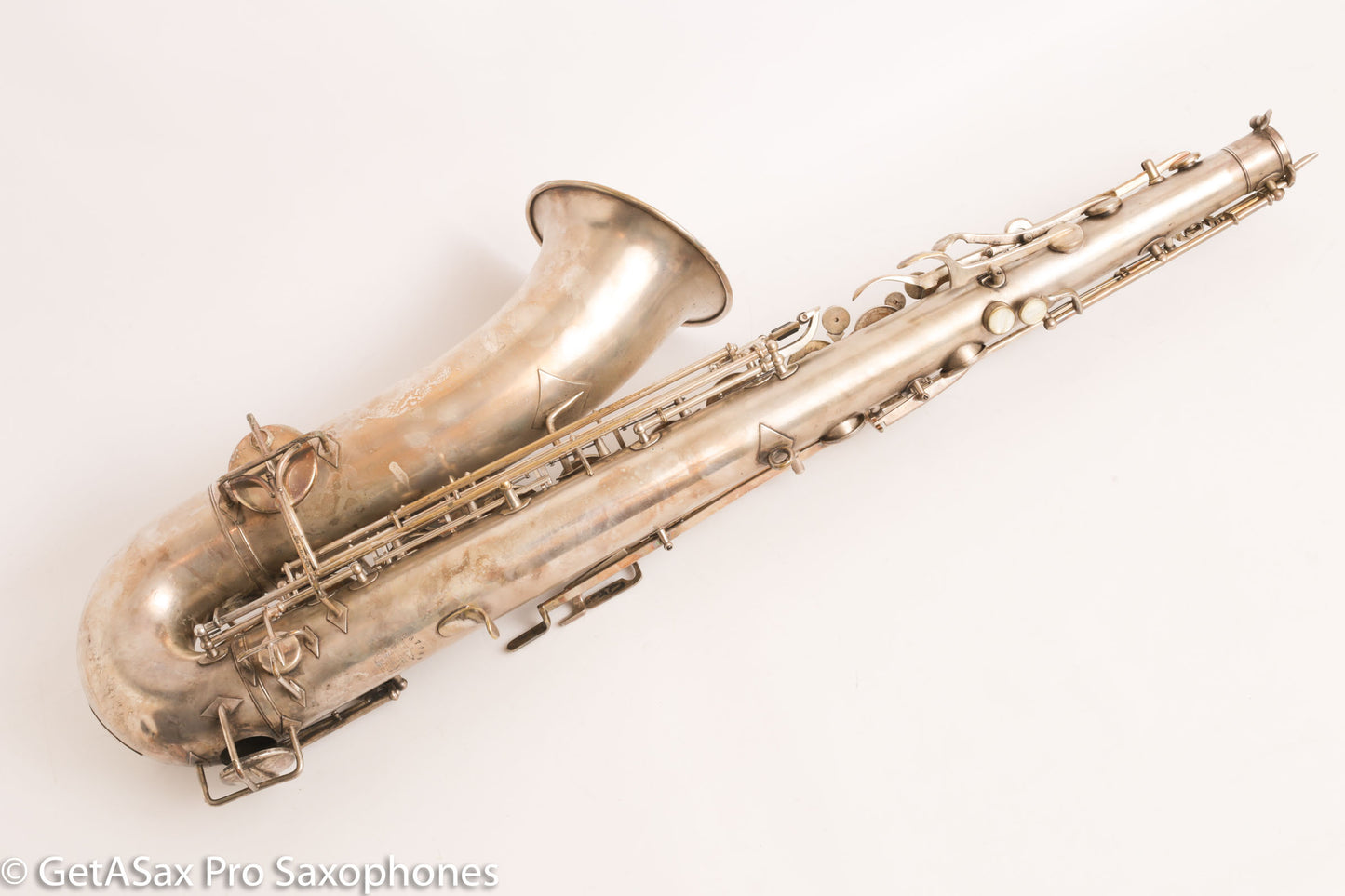 Buescher True Tone Series IV Tenor Saxophone Original Silver Plate 237689