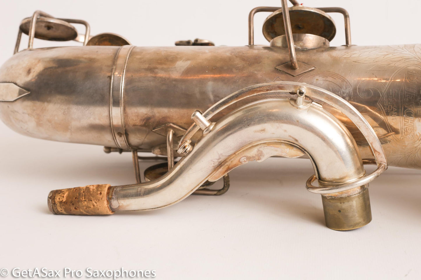 Buescher True Tone Series IV Tenor Saxophone Original Silver Plate 237689