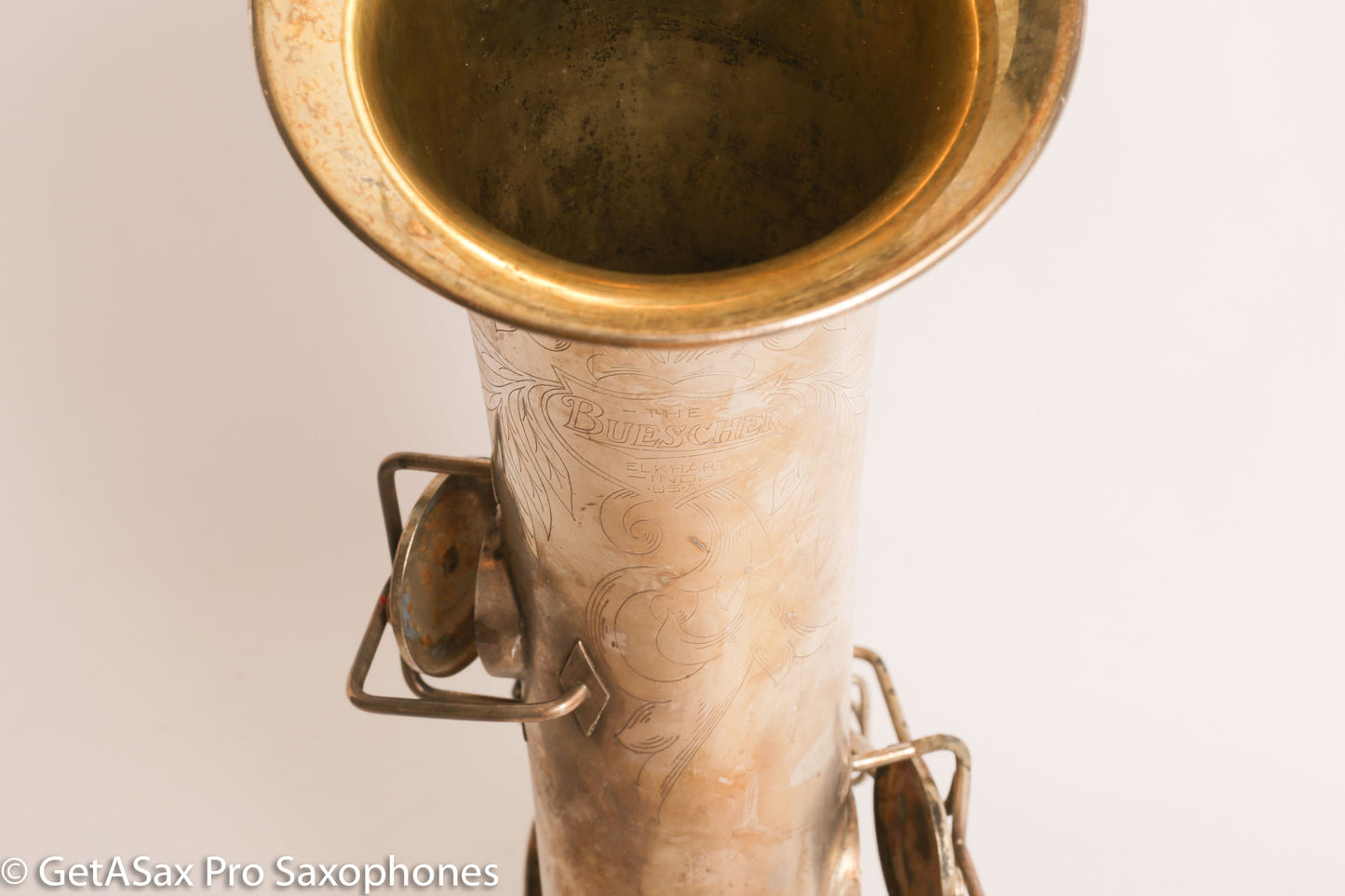 Buescher True Tone Series IV Tenor Saxophone Original Silver Plate 237689