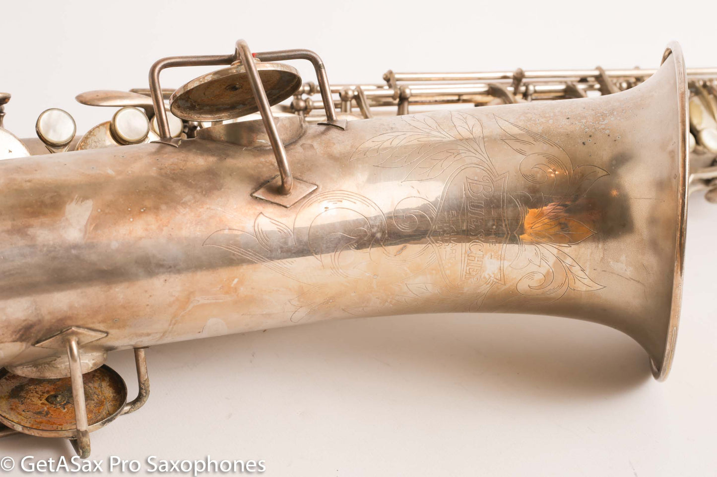 Buescher True Tone Series IV Tenor Saxophone Original Silver Plate 237689