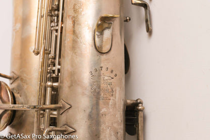 Buescher True Tone Series IV Tenor Saxophone Original Silver Plate 237689