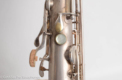 Buescher True Tone Tenor Saxophone Original Silver Old Pads Great Deal! 126098