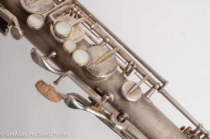 Buescher True Tone Tenor Saxophone Original Silver Old Pads Great Deal! 126098