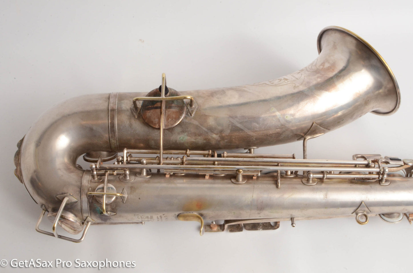 Buescher True Tone Tenor Saxophone Original Silver Old Pads Great Deal! 126098