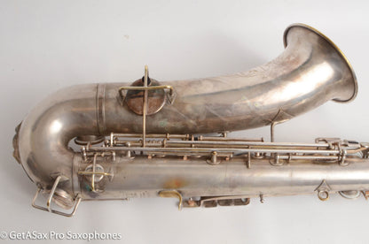 Buescher True Tone Tenor Saxophone Original Silver Old Pads Great Deal! 126098