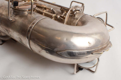 Buescher True Tone Tenor Saxophone Original Silver Old Pads Great Deal! 126098