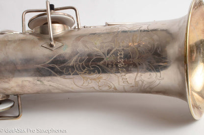 Buescher True Tone Tenor Saxophone Original Silver Old Pads Great Deal! 126098