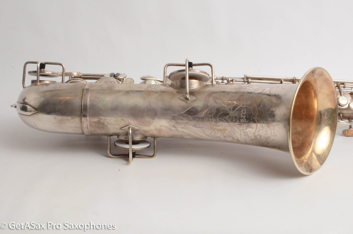 Buescher True Tone Tenor Saxophone Original Silver Old Pads Great Deal! 126098