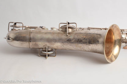 Buescher True Tone Tenor Saxophone Original Silver Old Pads Great Deal! 126098